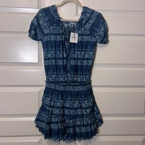 Love Shack Fancy Poppy Dress in Blue Multi, NWT, Women's Size S
